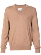 Maison Margiela Jumper With Elbow Patches - Brown