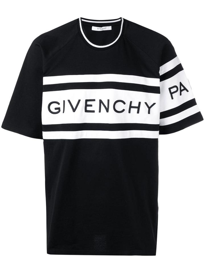 Givenchy Oversized Branded T-shirt - Black
