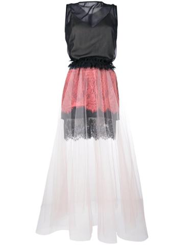 Loyd/ford - Sleeveless Lace And Tulle Dress - Women - Silk/nylon - 2, Black, Silk/nylon
