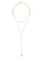Givenchy Crucifix Pendant Necklace, Women's, Metallic