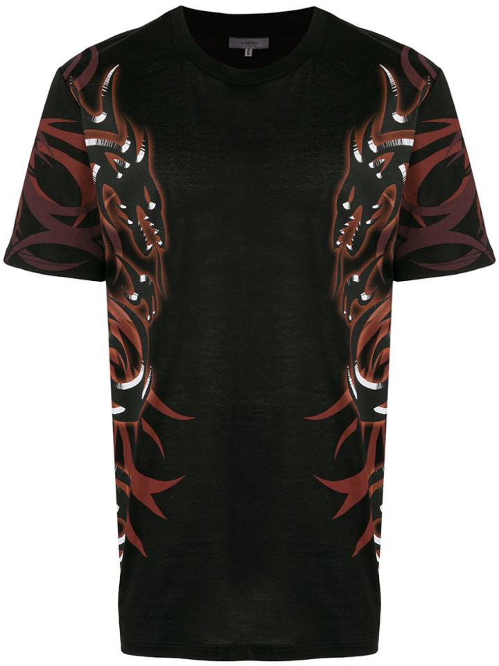 Lanvin Dragon Tribal-printed T-shirt - Black