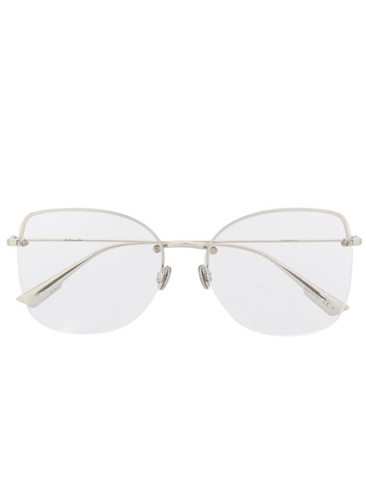 Dior Eyewear Oversized Glasses - Silver