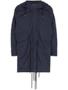 Y/project Quilted-interior Hooded Parka - Blue