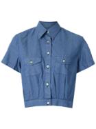 À La Garçonne Cropped Shirt - Blue