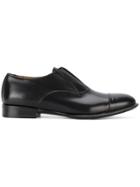 Alexander Mcqueen Black Leather Slip On Derby Shoes