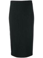 Kiltie Fitted Pencil Skirt - Grey