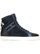 Hogan Rebel Metallic Skin Effect Hi-tops