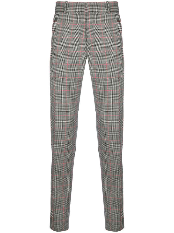 Alexander Mcqueen Check Trousers - Black