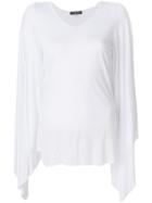 Unconditional Draped Sleeves Blouse - White