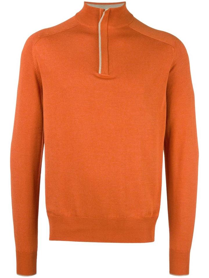 Loro Piana 'hopkins' Jumper, Men's, Size: 54, Yellow/orange, Silk