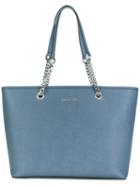 Michael Michael Kors - Chain Strap Tote Bag - Women - Calf Leather - One Size, Women's, Blue, Calf Leather