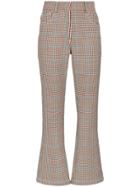 Off-white High-waisted Houndstooth Trousers - Multicolour