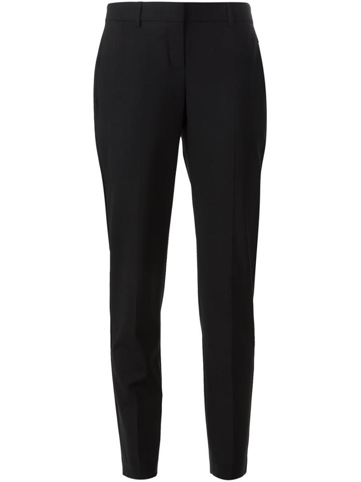 Theory Slim Tailored Trousers, Women's, Size: 4, Black, Polyester/polyurethane/spandex/elastane/virgin Wool