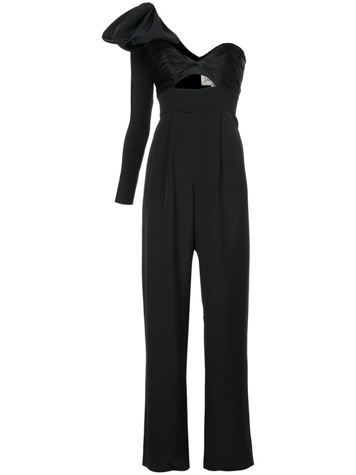 Johanna Ortiz Love Spell One Shoulder Jumpsuit - Black