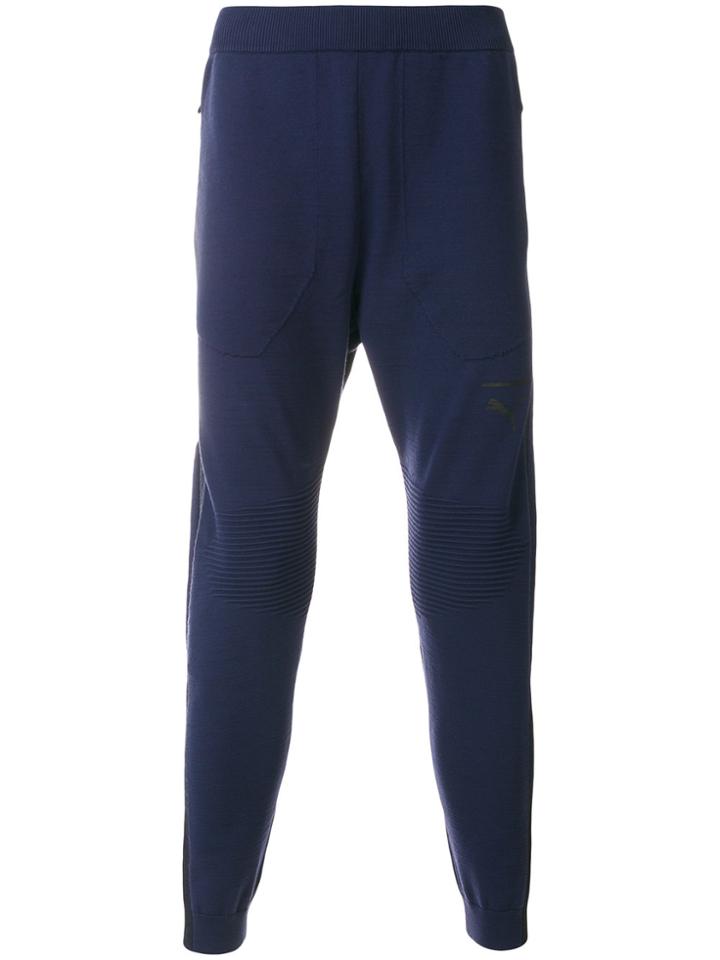 Puma Ribbed Detail Sweatpants - Blue