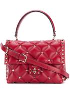 Valentino Quilted Foldover Clutch - Red
