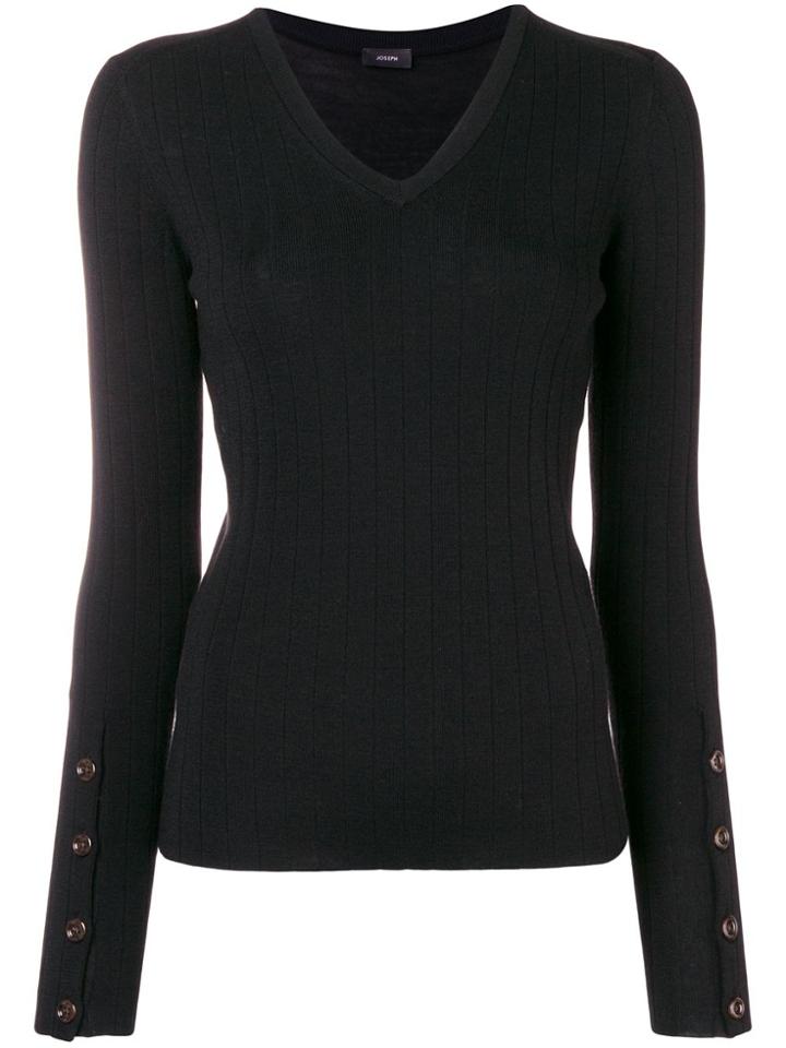 Joseph Ribbed Knit Jumper - Black