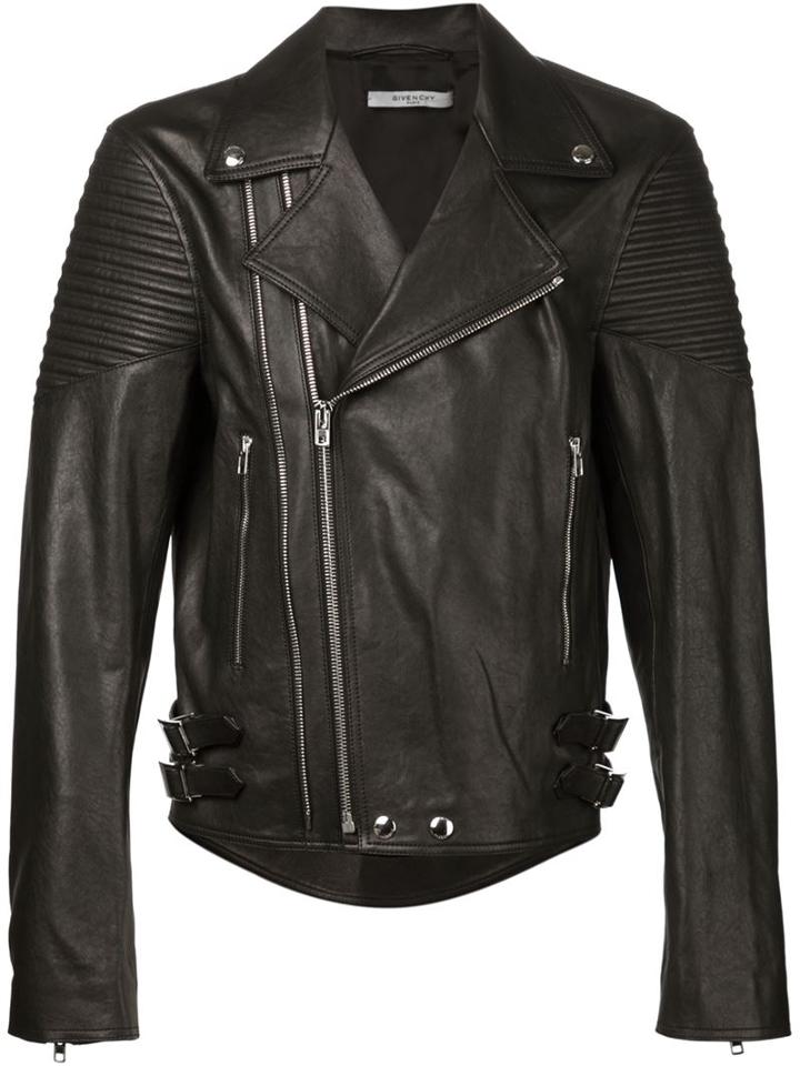 Givenchy Classic Biker Jacket, Men's, Size: 50, Black, Lamb Skin/cupro