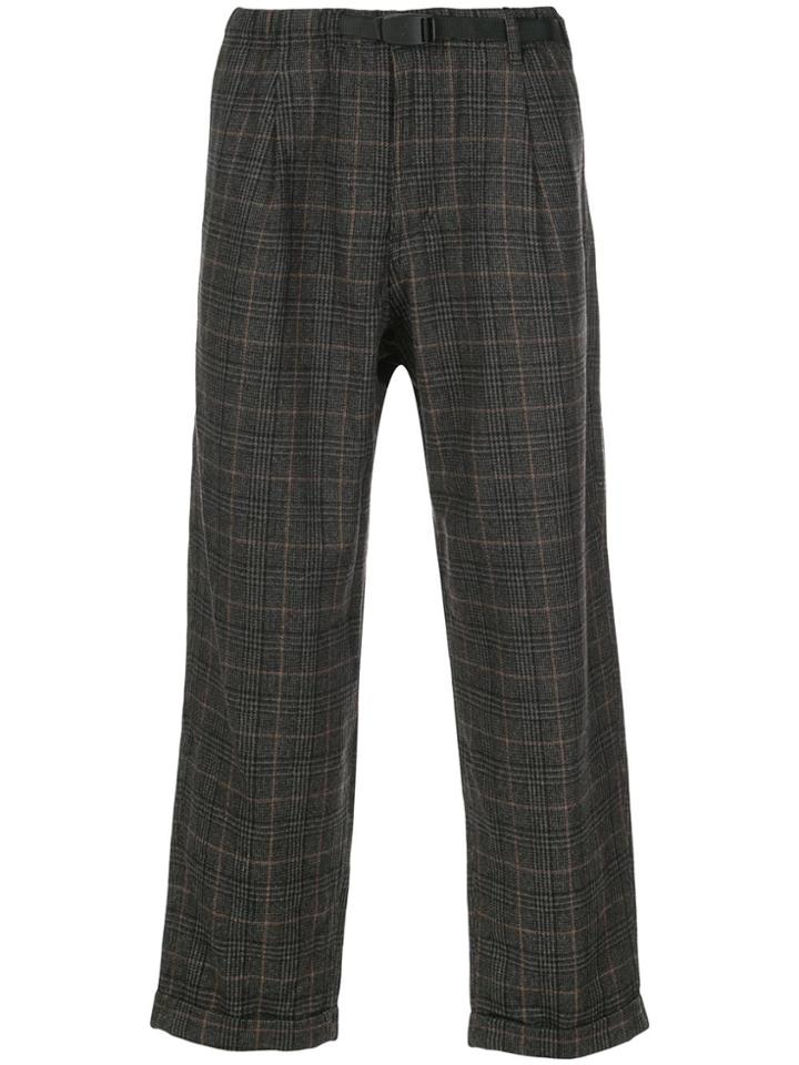 Gramicci Check-print Trousers - Black