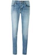 Saint Laurent Skinny Fit Jeans, Women's, Size: 29, Blue, Cotton/spandex/elastane