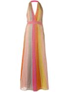 M Missoni Metallic (grey) Stripes Dress, Women's, Size: 38, Cotton/polyamide/polyester