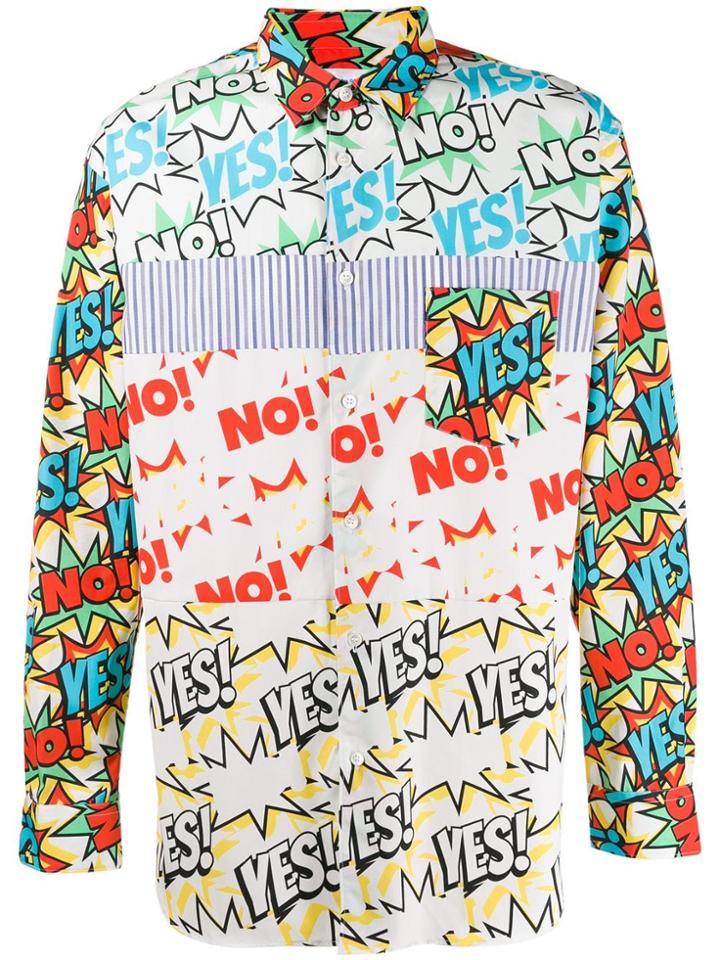 Comme Des Garçons Shirt Comic Book Print Shirt - White