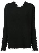 Uma Wang Ribbed Distressed Sweater - Black