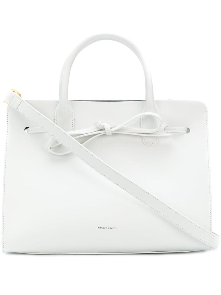 Mansur Gavriel Bow Front Tote - White