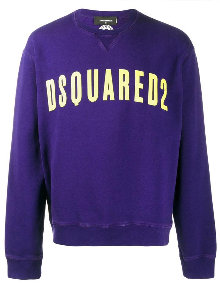 Dsquared2 Logo Print Sweatshirt - Purple