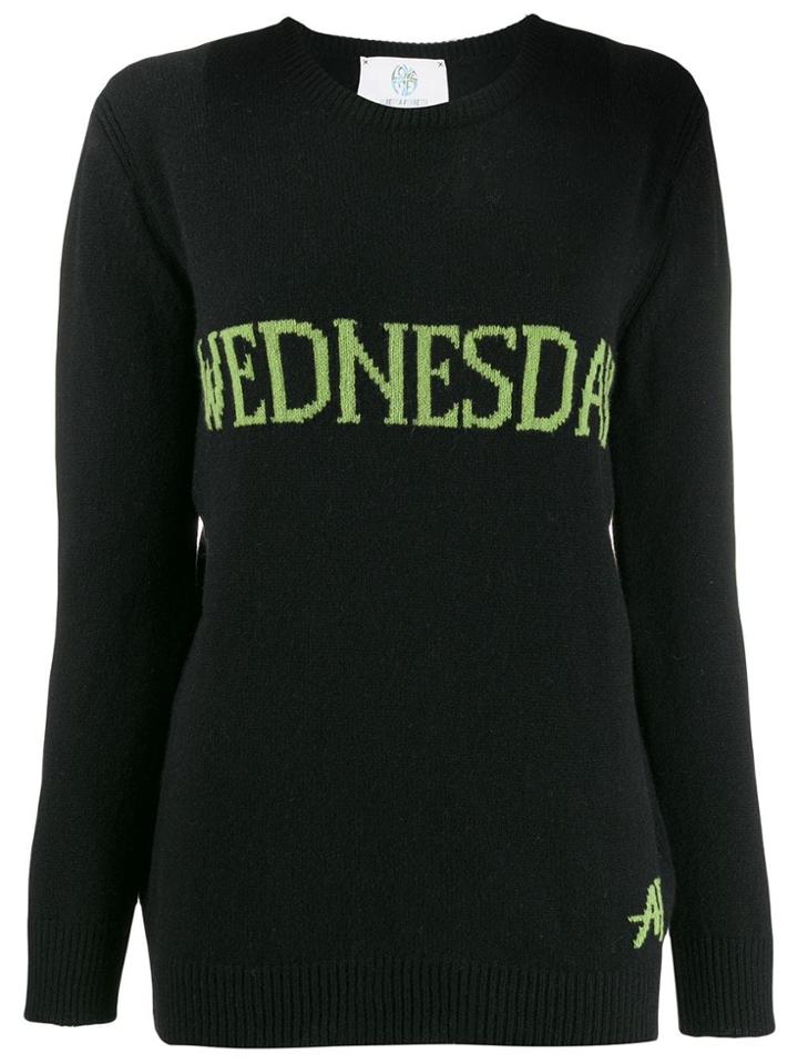 Alberta Ferretti Wednesday Intarsia Jumper - Black