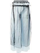 Quetsche Layered Straight Skirt - Blue