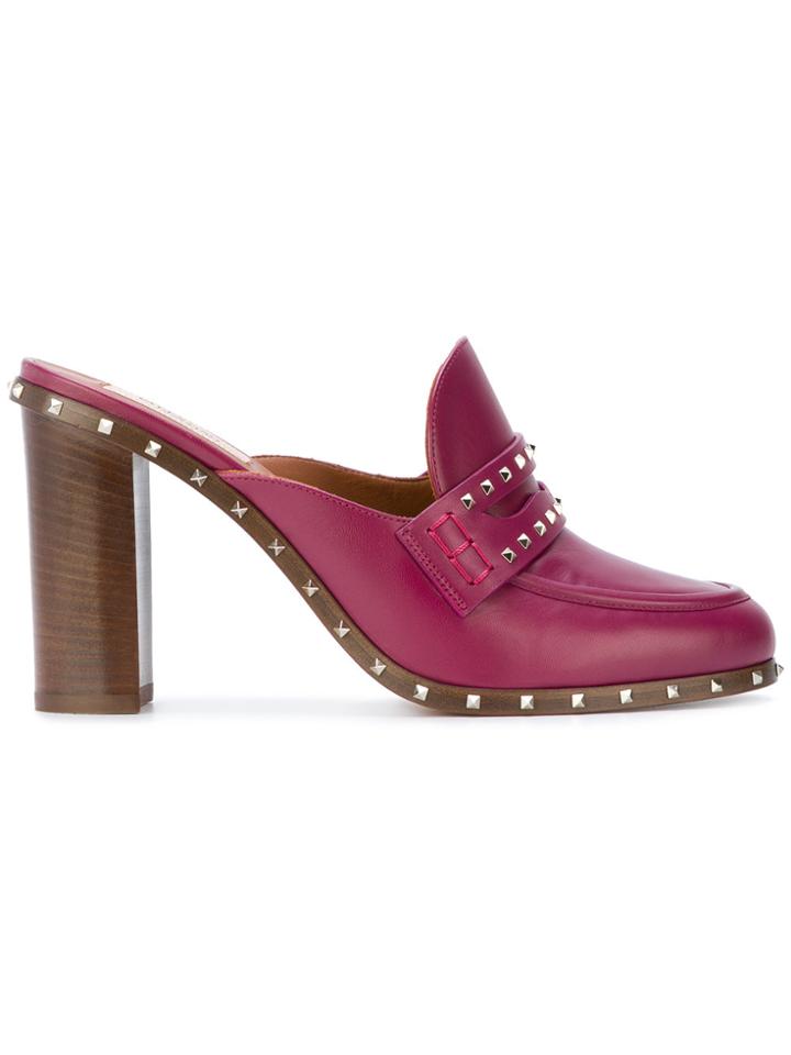 Valentino Valentino Garavani Soul Rockstud Mules - Pink & Purple