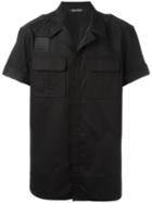 Neil Barrett Military Shirt, Men's, Size: 42, Black, Cotton