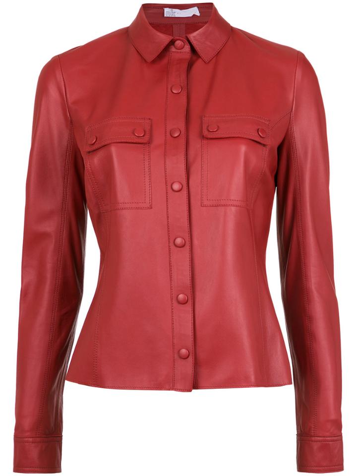 Nk Leather Jacket - Red