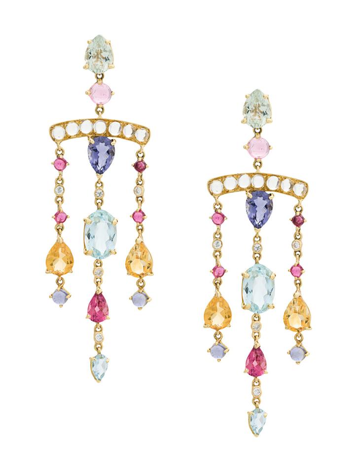 Dubini Theodora Chandelier 18kt Gold Earrings - Metallic