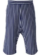 Barena Pinstriped Drop-crotch Knee-length Shorts