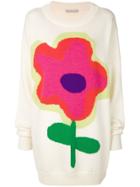 Christopher Kane Cartoon Flower Knit Jumper - Nude & Neutrals