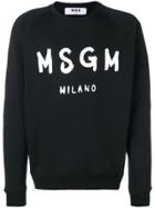 Msgm Logo-print Sweatshirt - Black