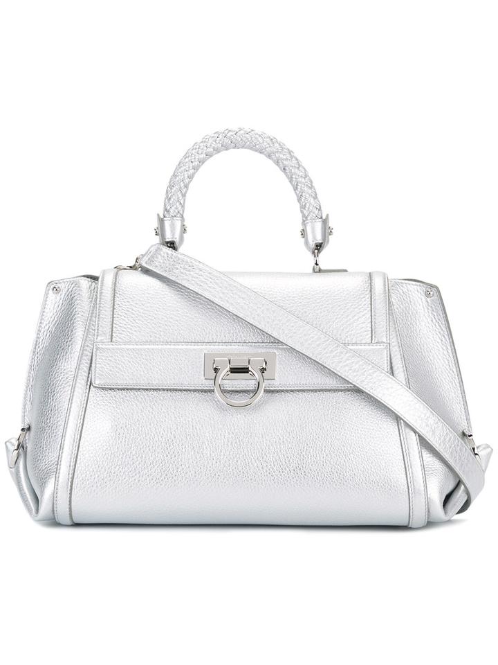 Salvatore Ferragamo - Sofia Tote - Women - Leather - One Size, Women's, Grey, Leather