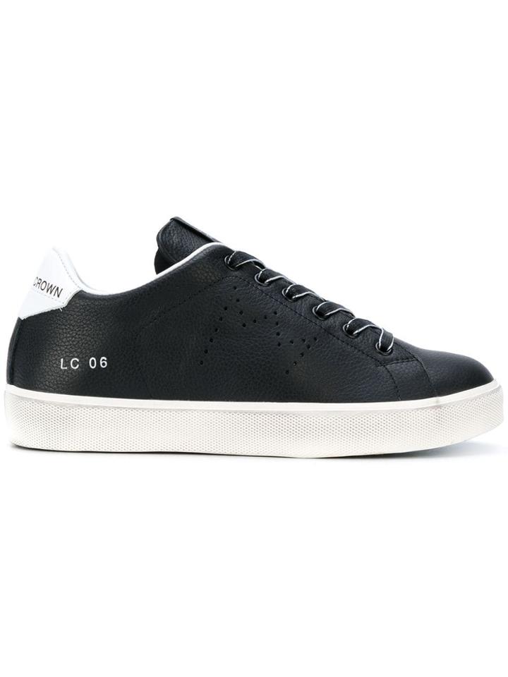 Leather Crown Lc06 Leather Sneakers - Black