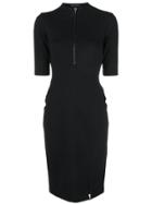 Josie Natori Compact High Neck Dress - Black