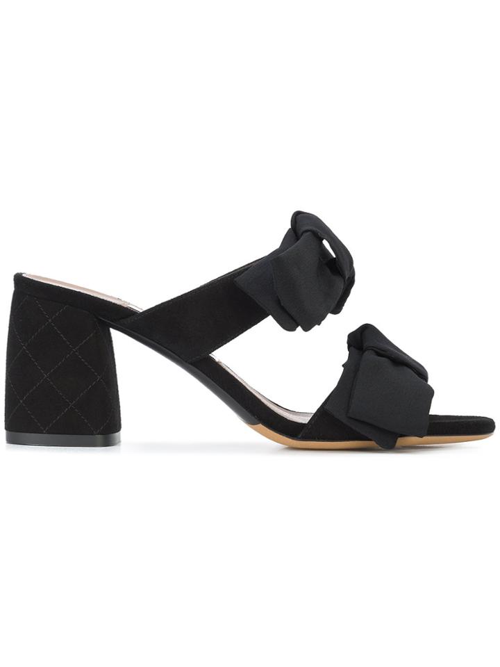 Tabitha Simmons Bow Detail Mules - Black