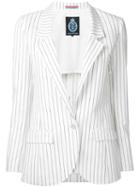 Guild Prime Striped Blazer, Women's, Size: 34, White, Cotton