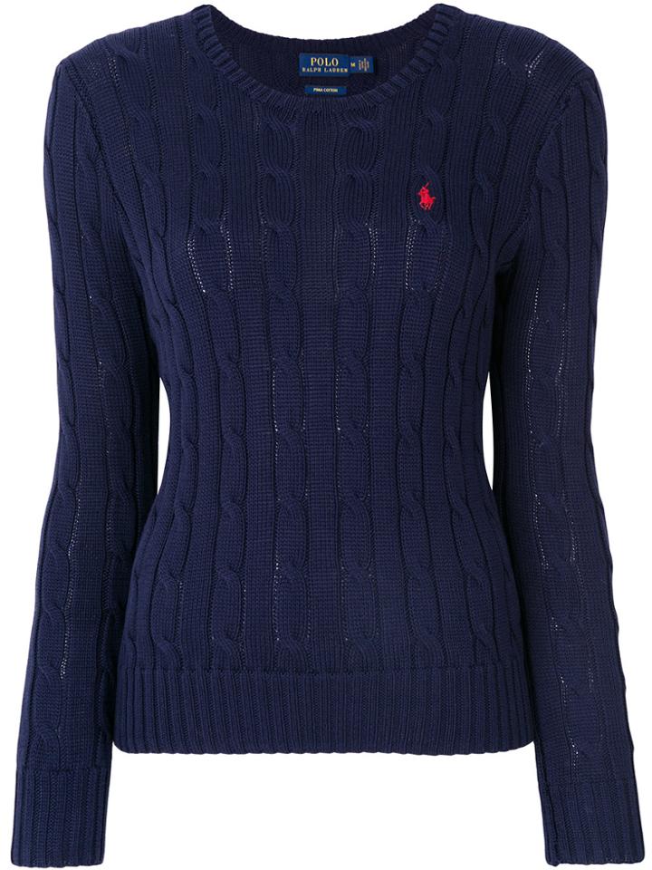 Ralph Lauren Cable Knit Jumper - Blue