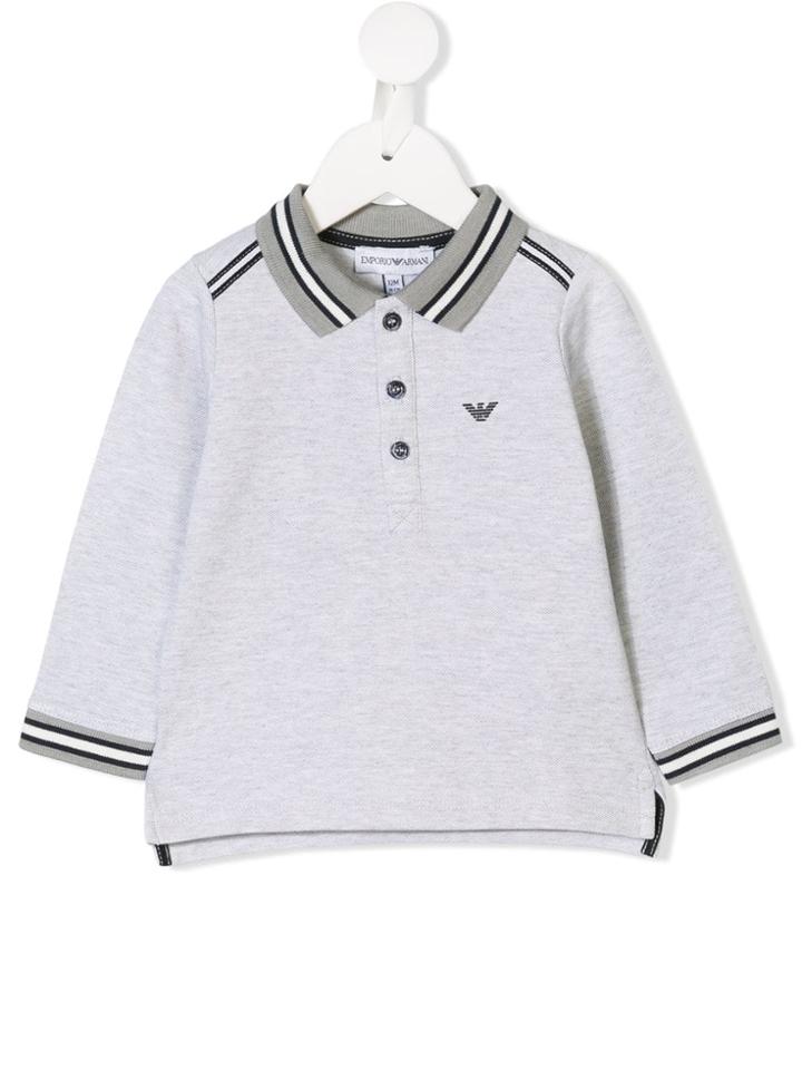 Emporio Armani Kids Long-sleeve Polo Top - Grey