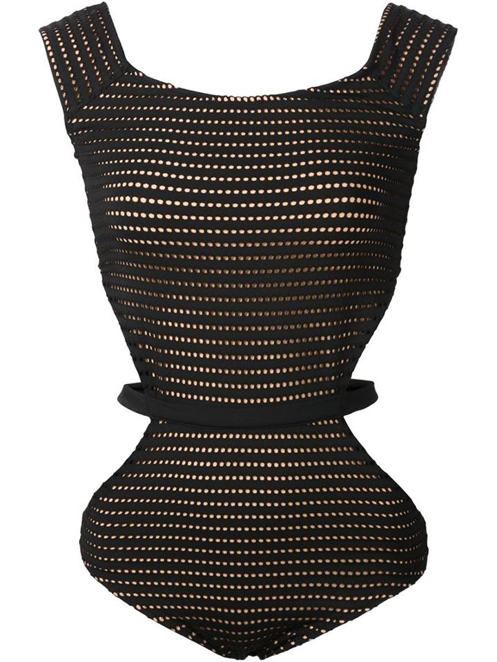 Fleur Du Mal Side Cut-out One Piece, Women's, Size: Xs, Black, Polyamide/spandex/elastane