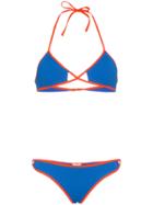 Ack Linea Contrast String Bikini - Blue