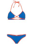 Ack Linea Contrast String Bikini - Blue