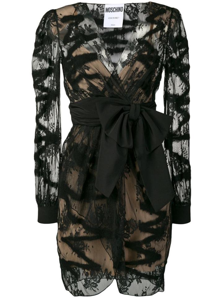 Moschino Sheer Bow-tie Dress - Black