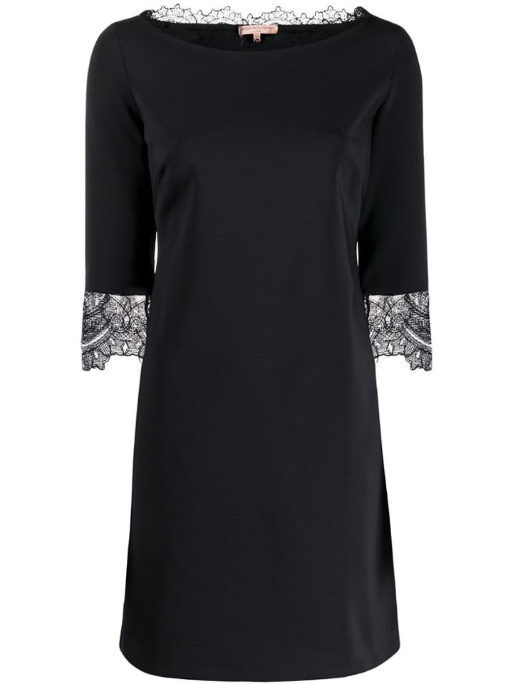 Ermanno Scervino Short Lace Trim Dress - Black